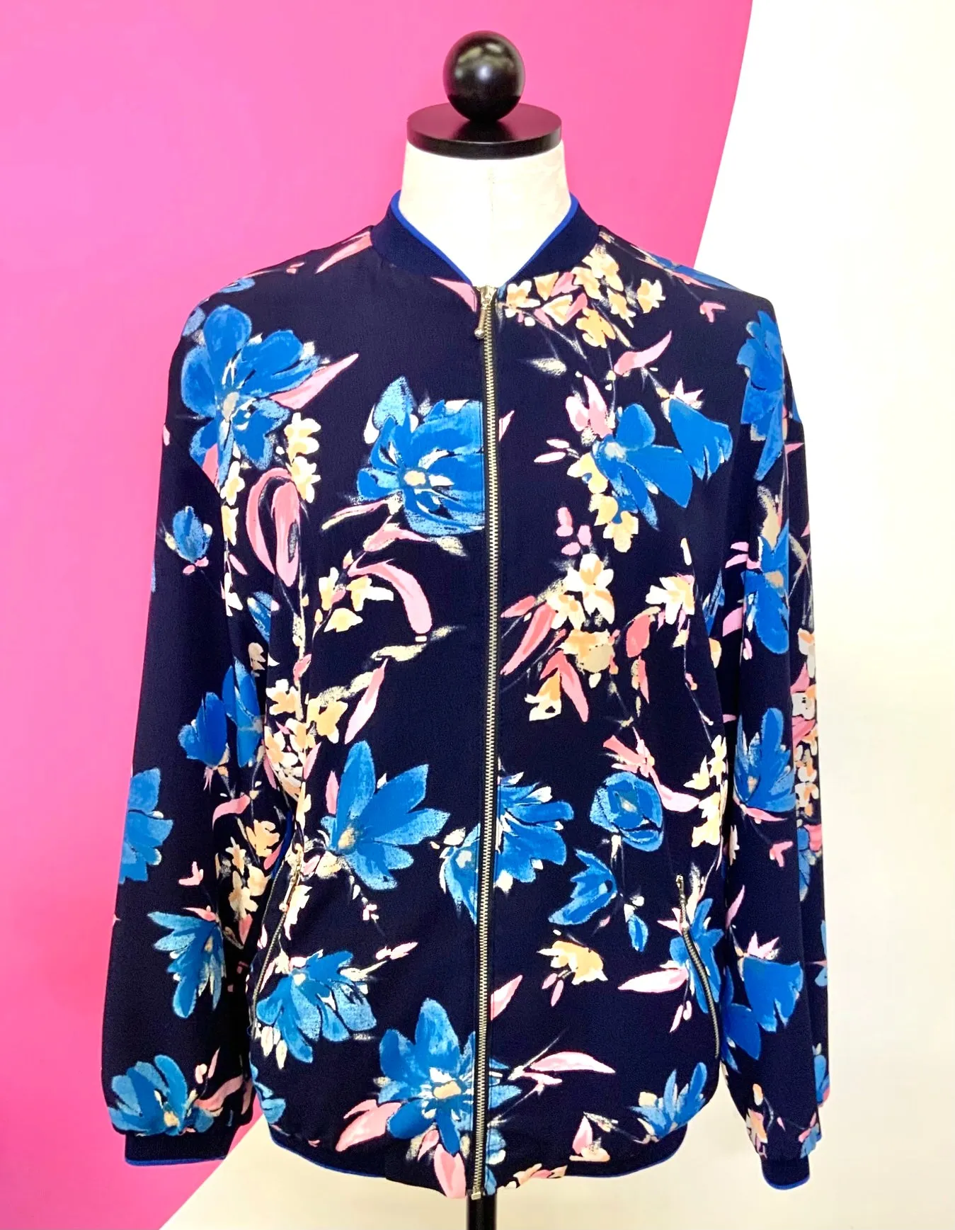 ZARA TRAFALUC FLORAL BOMBER - S/M